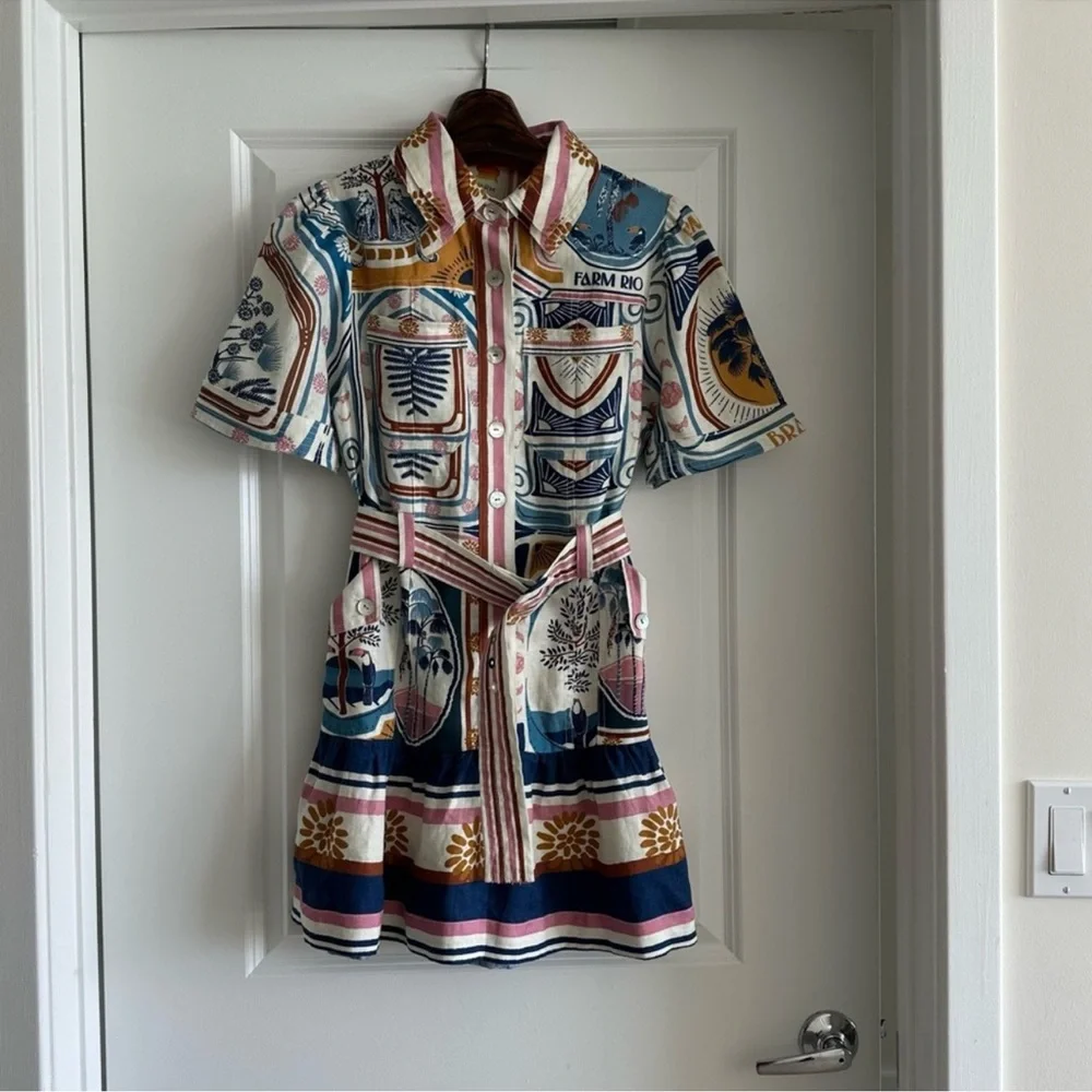 FARM Rio Multicolor Patterned Mini Dress - Picture 4 of 10